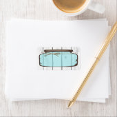 1.25"x2.75" Mailing Address Mason Jar Wood Count Etiket (Insitu)