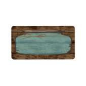 1.25"x2.75" Mailing Address Mason Jar Wood Count Etiket (Voorkant)