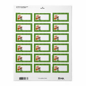 1.25"x2.75" Mailing Adres All-Star Green Etiket (Full Sheet)