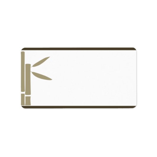 1.25 "x2.75" Mailing Adres Bamboe Bliss Etiket (Voorkant)