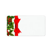 1.25"x2.75" Mailing Adres Baughs Holly Berry Etiket (Voorkant)