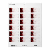 1.25 "x2.75" Mailing Adres Bloedspetter Vampier Etiket (Full Sheet)