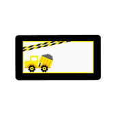 1.25 " x2.75" Mailing Adres Constructie Geel Etiket (Voorkant)
