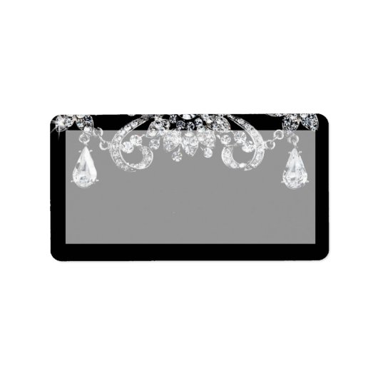 1.25 "x2.75" Mailing Adres Diamond Sieraden Kettin Etiket (Voorkant)