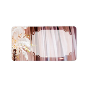1.25 "x2.75" Mailing Adres Feather Center Piece Etiket