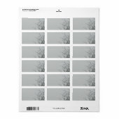 1.25 "x2.75" Mailing Adres Frosted Glass gebarsten Etiket (Full Sheet)