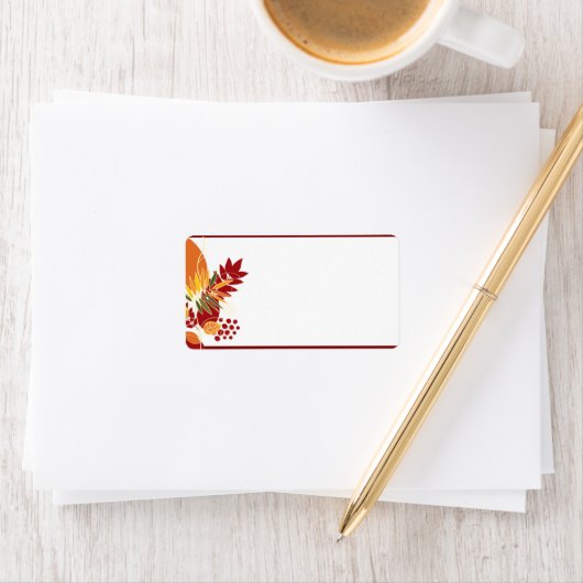 1.25 "x2.75" Mailing Adres Herfst Bladbladeren Etiket (Insitu)