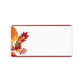 1.25 "x2.75" Mailing Adres Herfst Bladbladeren Etiket (Voorkant)