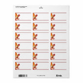 1.25 "x2.75" Mailing Adres Herfst Bladbladeren Etiket (Full Sheet)