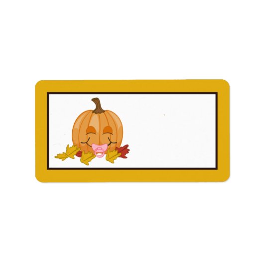 1.25 "x2.75" Mailing Adres Herfst Herfst Pompoen B Etiket (Voorkant)