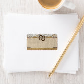 1.25 "x2.75" Mailing Adres Hoefijzers op Burlap Etiket (Insitu)