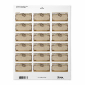 1.25 "x2.75" Mailing Adres Hoefijzers op Burlap Etiket (Full Sheet)