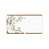 1.25 "x2.75" Mailing Adres Honden Bloemen Etiket (Voorkant)