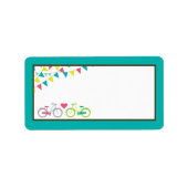 1.25 "x2.75" Mailing Adres Liefhebbers fiets Etiket (Voorkant)
