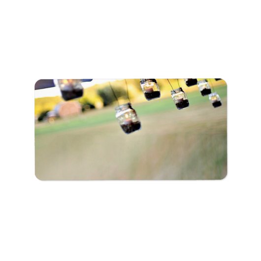 1.25 "x2.75" Mailing Adres Mason Jar Candle Holde Etiket (Voorkant)