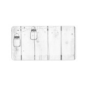 1.25 "x2.75" Mailing Adres Mason Jar String Light Etiket (Voorkant)