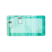 1.25 "x2.75" Mailing Adres Mason Jar String Light Etiket (Voorkant)