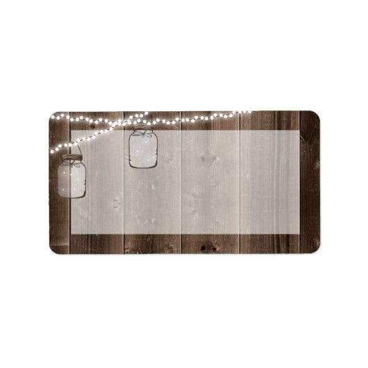 1.25 "x2.75" Mailing Adres Mason Jar String Light Etiket (Voorkant)