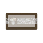 1.25 "x2.75" Mailing Adres Mason Jars met Rozen Etiket (Voorkant)