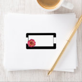 1.25 "x2.75" Mailing Adres Modern Stripe Zwart Etiket (Insitu)