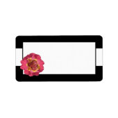 1.25 "x2.75" Mailing Adres Modern Stripe Zwart Etiket (Voorkant)