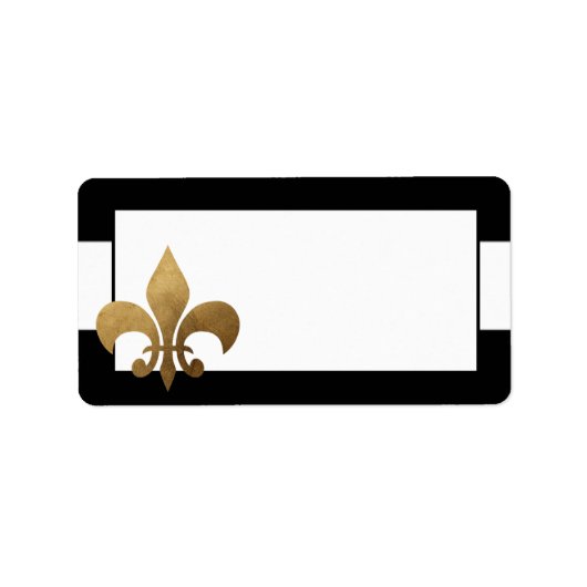 1.25 "x2.75" Mailing Adres Modern Stripe Zwart Etiket (Voorkant)