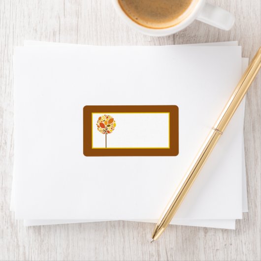 1.25 "x2.75" Mailing Adres Moderne Herfstboom Etiket (Insitu)