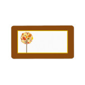 1.25 "x2.75" Mailing Adres Moderne Herfstboom Etiket (Voorkant)