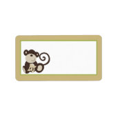 1.25 "x2.75" Mailing Adres Monkey Time Zoo Dier Etiket (Voorkant)