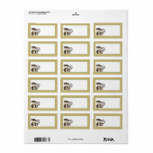 1.25 "x2.75" Mailing Adres Monkey Time Zoo Dier Etiket (Full Sheet)