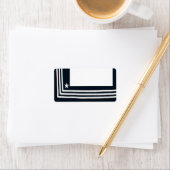 1.25 "x2.75" Mailing Adres Navy Zomerjurk Blauw Etiket (Insitu)