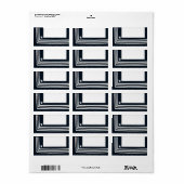 1.25 "x2.75" Mailing Adres Navy Zomerjurk Blauw Etiket (Full Sheet)