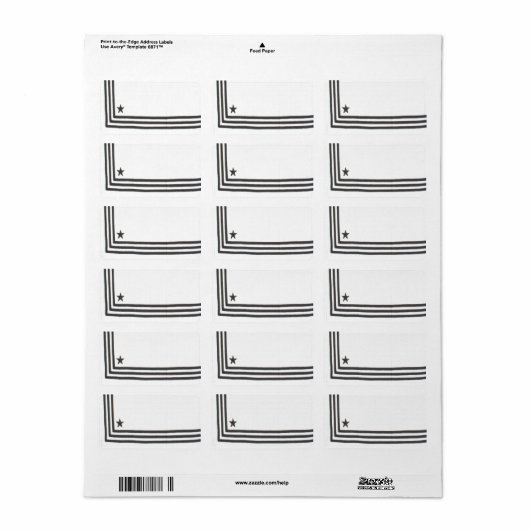 1.25 "x2.75" Mailing Adres Navy Zomerjurk Wit Etiket (Full Sheet)