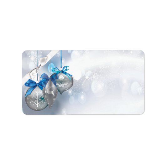 1.25 "x2.75" Mailing Adres Ornamenten Sneeuwvlokke Etiket (Voorkant)