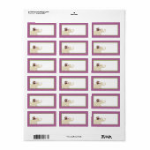 1.25"x2.75" Mailing Adres Paarse Jacana Etiket (Full Sheet)