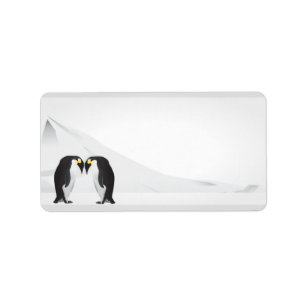 1.25 "x2.75" Mailing Adres Pinguïns Mate voor het Etiket