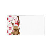 1.25 "x2.75" Mailing Adres Rendier Kerstmis XMA Etiket (Voorkant)
