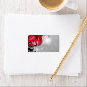 1.25"x2.75"Mailing Adres Rode Maskerade Masker Etiket (Insitu)