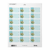 1.25 "x2.75" Mailing Adres Roos Boho Cacti Cactus Etiket (Full Sheet)