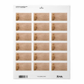 1.25 "x2.75" Mailing Adres Tarwe op Burlap Sack C Etiket (Full Sheet)