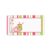 1.25 "x2.75" Mailing Adres Tea Party Roze Pastel Etiket (Voorkant)