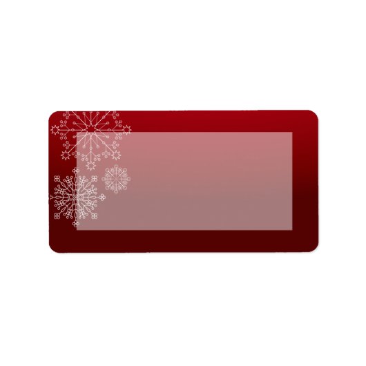 1.25 "x2.75" Mailing Adres Winter Snowflakes Snow Etiket (Voorkant)