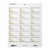 1.25 "x2.75" Mailing Adres Wit Ginkgo Bladeren Etiket (Full Sheet)