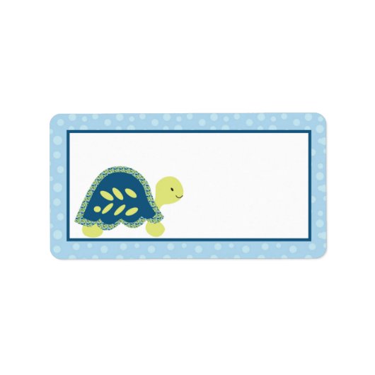 1.25 "x2.75" Mailing Adres Zee Turtle Reef Ocean Etiket (Voorkant)