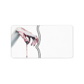 1.25 "x2.75" Mailing Adres zombie bloed druppelvam Etiket (Voorkant)