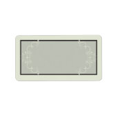 1.25 "x2.75" Mailing Adres Zwart Stropdas Affair G Etiket (Voorkant)