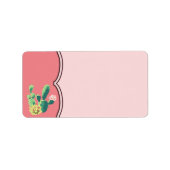 1.25"x2.75"Mailingadres Bohemian Cactus Succul Etiket (Voorkant)