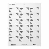 1.25 "x2.75" Mailingadres Boho Buffalo Tribal PA Etiket (Full Sheet)
