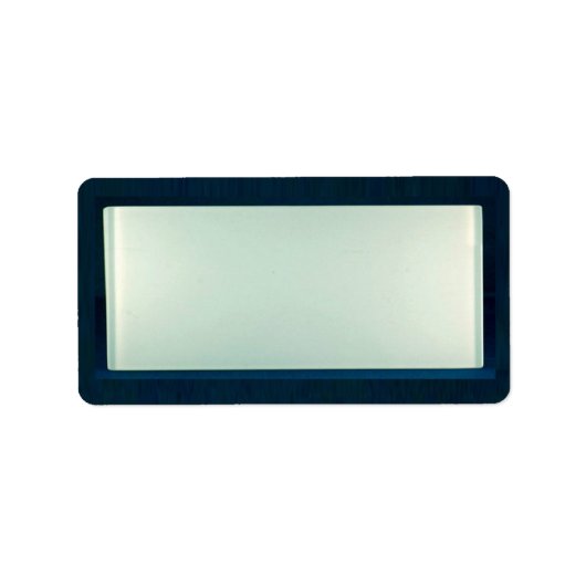 1.25 "x2.75" Mailingadres Frosted Glass Mirror Etiket (Voorkant)