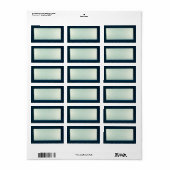 1.25 "x2.75" Mailingadres Frosted Glass Mirror Etiket (Full Sheet)